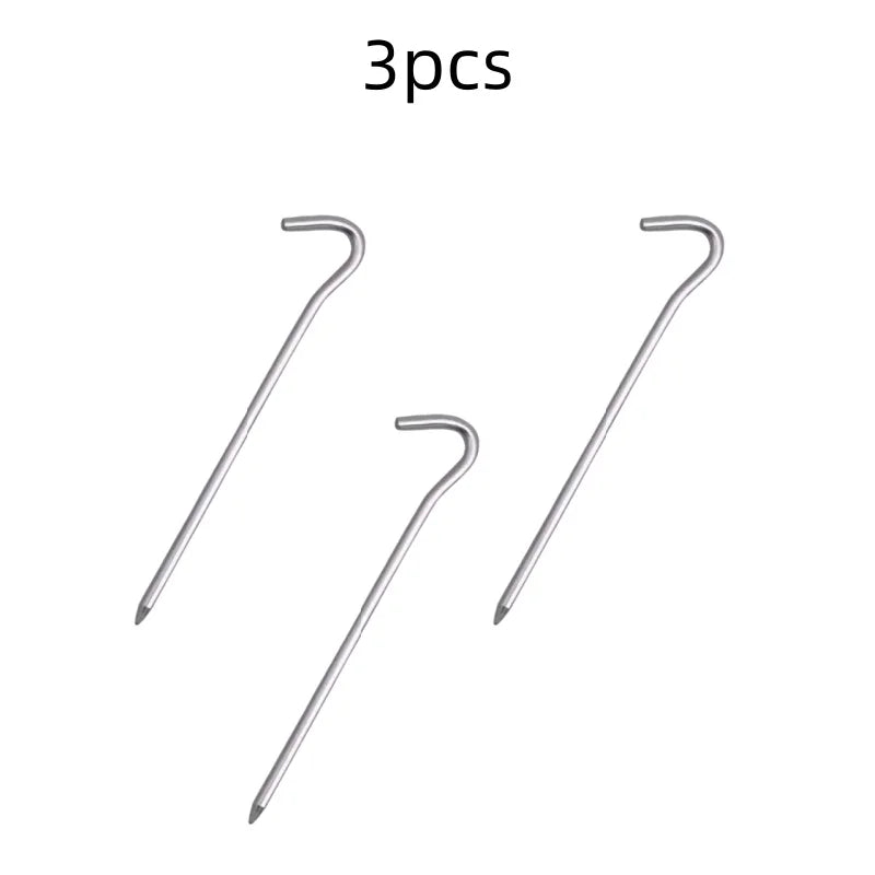 Clavo para Tienda de Campaña de Aluminio 18cm con Gancho – Estaca para Camping, Hamaca y Senderismo