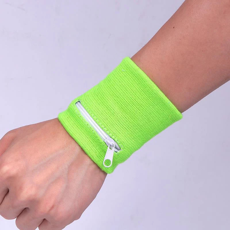 Muñequera Deportiva con Bolsillo y Cremallera para Correr, Almacenamiento de Llaves y Tarjetas, Ideal para Baloncesto y Running