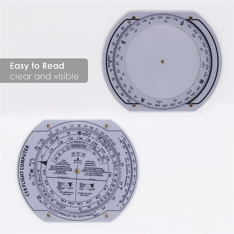 Computadora de Vuelo E6B Regla Circular para Aviación – Entrenamiento y Prácticas de Pilotos