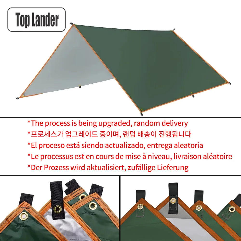 Lona de Camping Impermeable Refugio Solar Ultraligero para Exterior