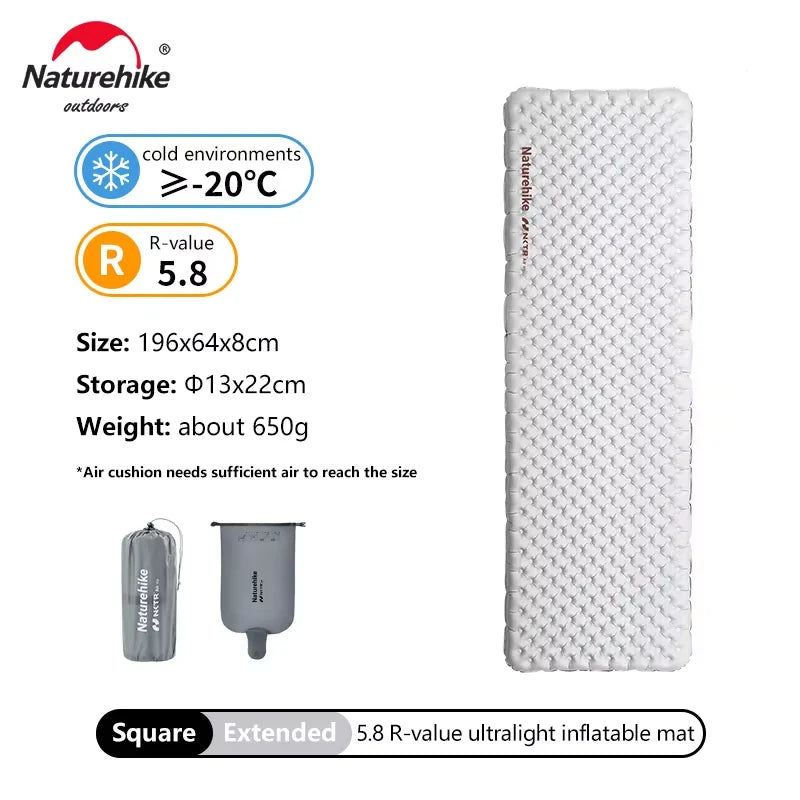 Colchón Inflable Naturehike 2026 para Camping y Outdoor - Ligero y Portátil