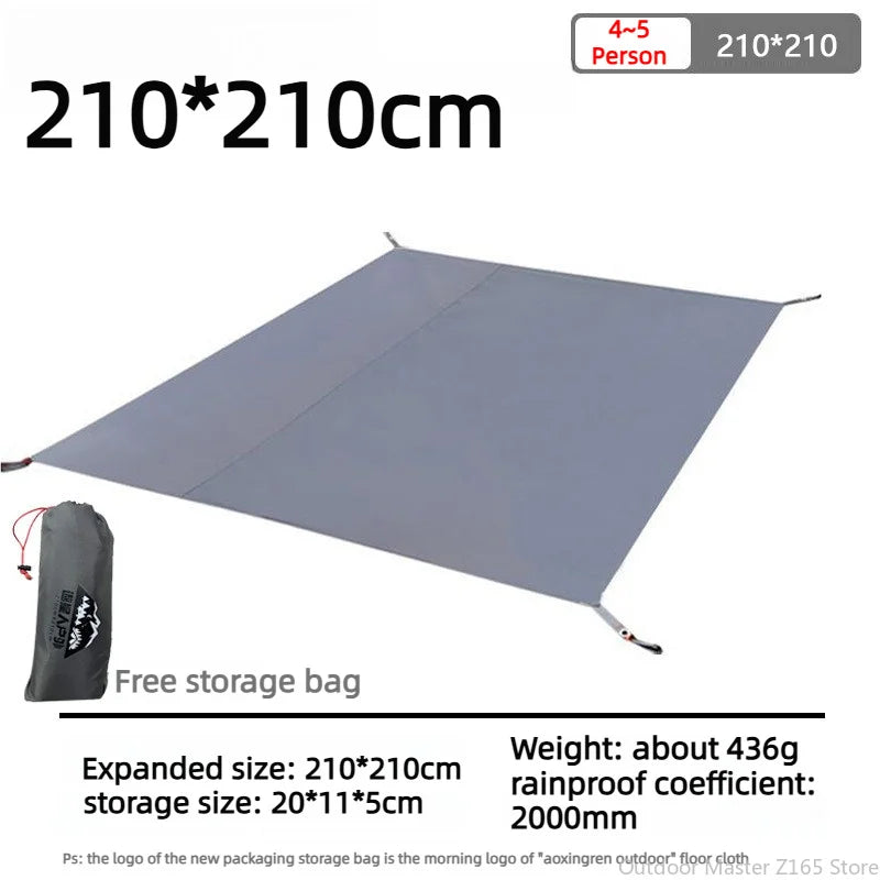 Lona Impermeable para Tienda de Campaña 210D Oxford Antidesgarro - Esterilla de Suelo para Camping, Senderismo y Playa