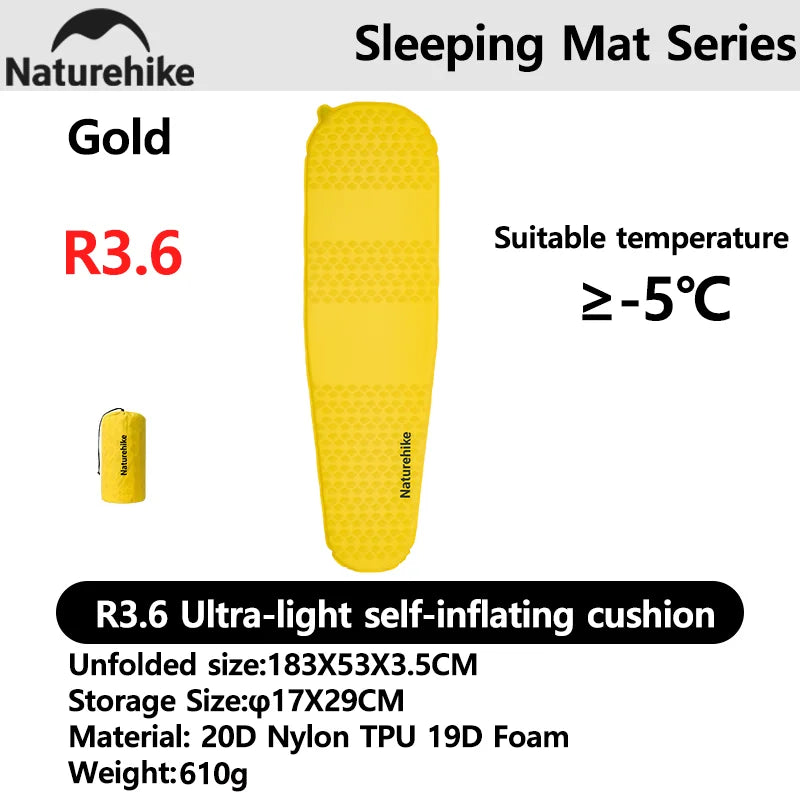 Colchón Inflable Naturehike 2026 para Camping y Outdoor - Ligero y Portátil