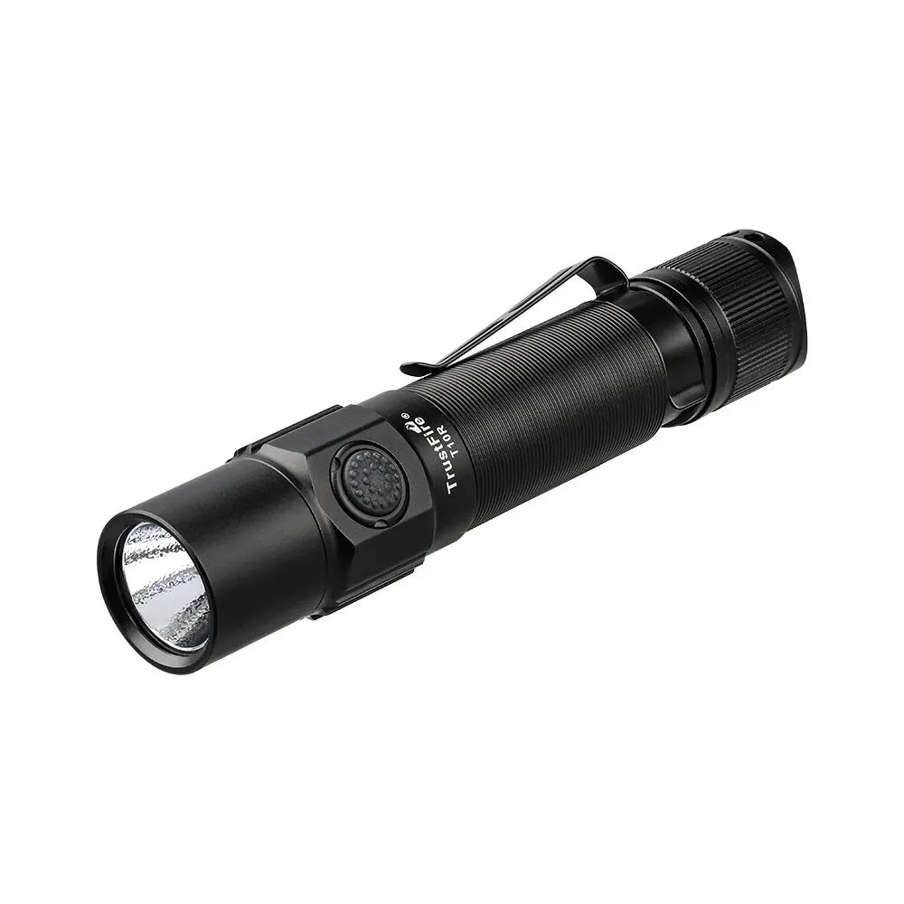 Trustfire T10R Linterna Táctica 1800 Lúmenes Recargable USB Tipo C 18650 LED para Uso Militar y Outdoor
