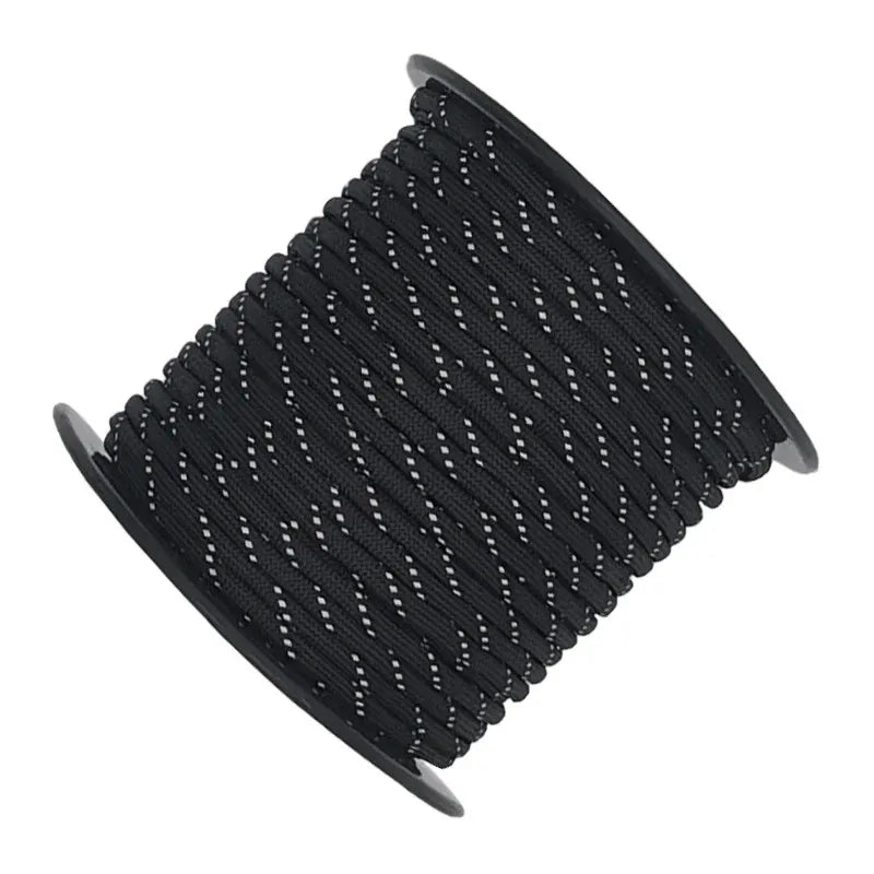 Cuerda Paracord Reflectante 7 Núcleos 4 mm 50/100m para Camping y Supervivencia