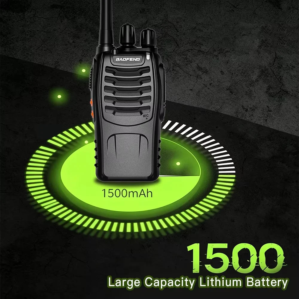 Baofeng BF-88E PMR446 Walkie Talkie 0.5W UHF 16CH VOX Carga USB Radio Bidireccional Portátil Sin Licencia para Europa