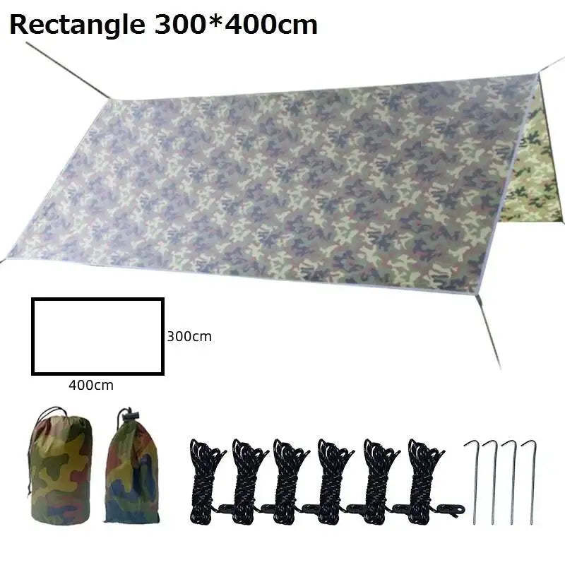 Toldo Camuflaje Impermeable Multi Talla para Camping y Jardín