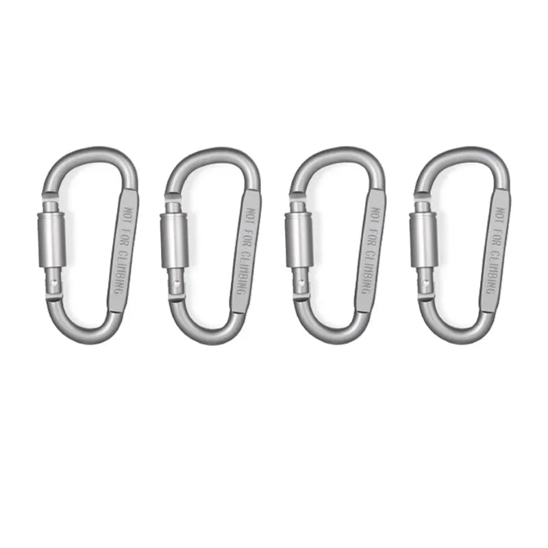 Set de 4-6 Mosquetones de Aleación de Aluminio para Llaves, Camping y Supervivencia EDC – Gancho Táctico Outdoor