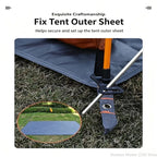 Lona Impermeable para Tienda de Campaña 210D Oxford Antidesgarro - Esterilla de Suelo para Camping, Senderismo y Playa