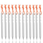 Juego de 12 piquetas de aluminio 18 cm ultraligeras para tienda de campaña y toldos