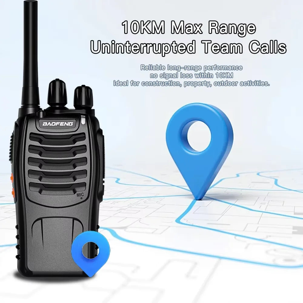 Baofeng BF-88E PMR446 Walkie Talkie 0.5W UHF 16CH VOX Carga USB Radio Bidireccional Portátil Sin Licencia para Europa