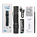 Trustfire T10R Linterna Táctica 1800 Lúmenes Recargable USB Tipo C 18650 LED para Uso Militar y Outdoor