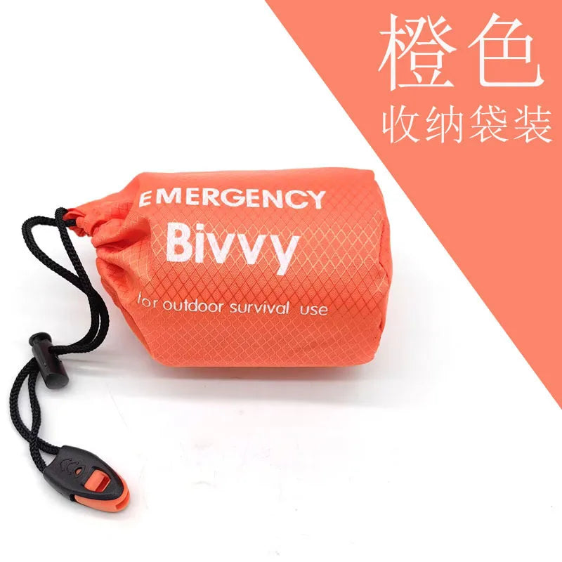 Saco de Dormir de Emergencia Manta Térmica Bivy Ligero Impermeable Portátil para Acampar y Senderismo