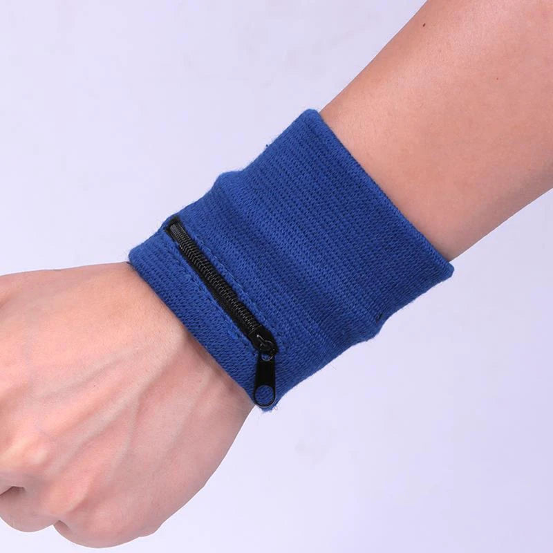 Muñequera Deportiva con Bolsillo y Cremallera para Correr, Almacenamiento de Llaves y Tarjetas, Ideal para Baloncesto y Running