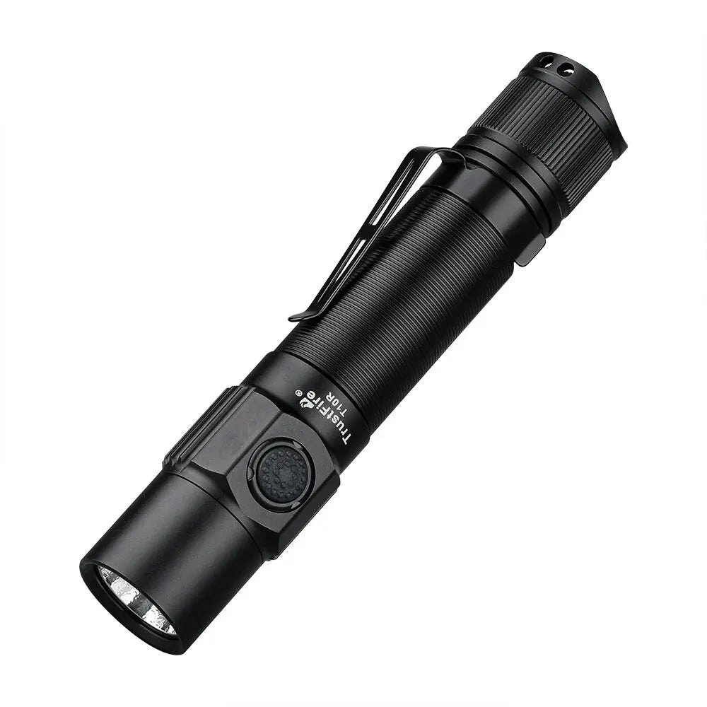 Trustfire T10R Linterna Táctica 1800 Lúmenes Recargable USB Tipo C 18650 LED para Uso Militar y Outdoor