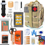 Kit de Supervivencia y Botiquín de Primeros Auxilios Compatible con Sistema Molle para Aventuras al Aire Libre, Emergencias y Excursionismo - Regalo para Hombres
