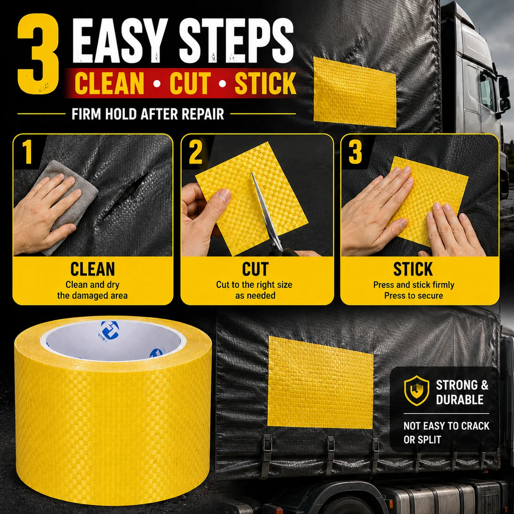 Cinta Reparadora Impermeable para Lonas de Camión, Alta Adherencia, para PVC/PE/Cubiertas de Lona, Carpas y Bolsas Outdoor