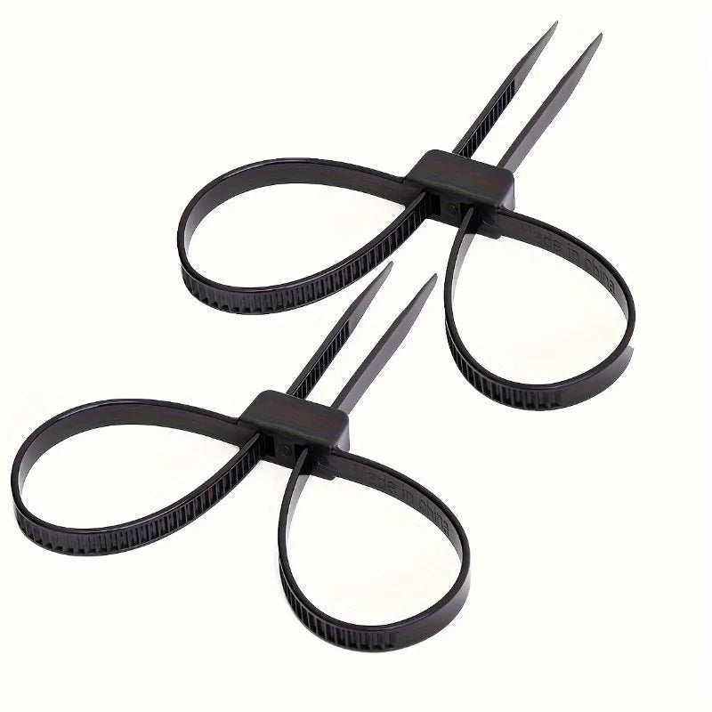 Bridas de Nylon Antideslizantes de Doble Orificio (4 piezas) – Para Hogar, Almacén y Logística