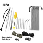 Juego de Agujas Marlinspike de Acero Inoxidable para Paracord en Diferentes Tamaños – Herramientas de Nudos y Costura DIY
