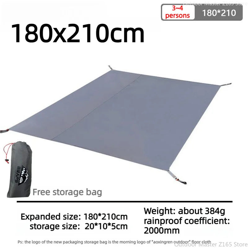 Lona Impermeable para Tienda de Campaña 210D Oxford Antidesgarro - Esterilla de Suelo para Camping, Senderismo y Playa