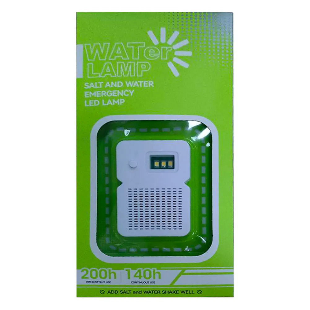 Lámpara LED de Emergencia con Agua Salada para Camping — Portátil, Resistente al Agua, Ahorro de Energía, Ideal para Pesca Nocturna y Viajes al Aire Libre