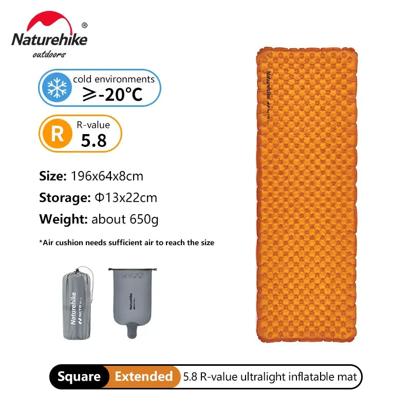 Colchón Inflable Naturehike 2026 para Camping y Outdoor - Ligero y Portátil