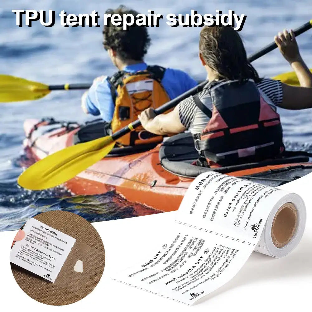 Parche de Reparación Transparente e Impermeable de TPU para Piscinas, Botes Inflables y Tiendas - Cinta Autoadhesiva para Reparaciones al Aire Libre
