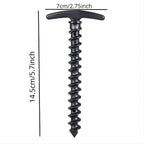 Pack de 10 Estacas de Plástico en Espiral para Tienda, Anclajes de Suelo Perfectos para Camping y Senderismo