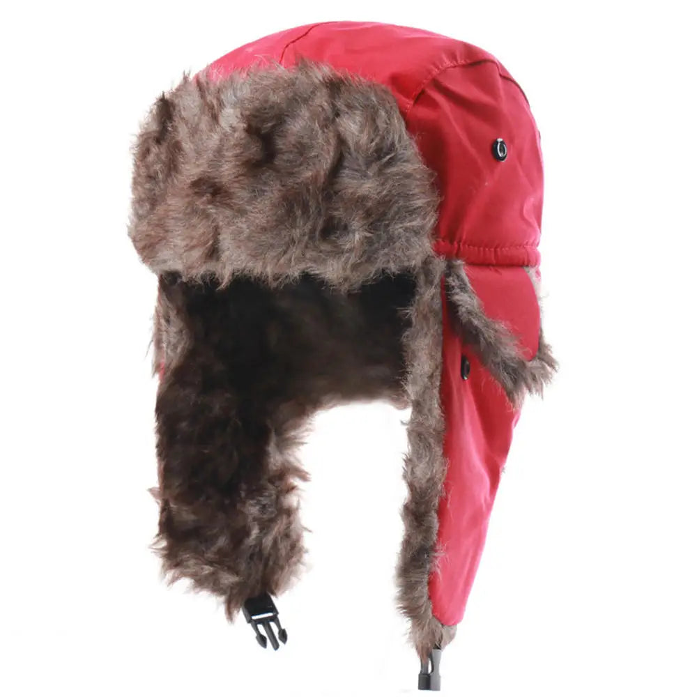 Gorro Ruso de Invierno Hombre con Orejeras Impermeable para Esquí y Frío Extremo