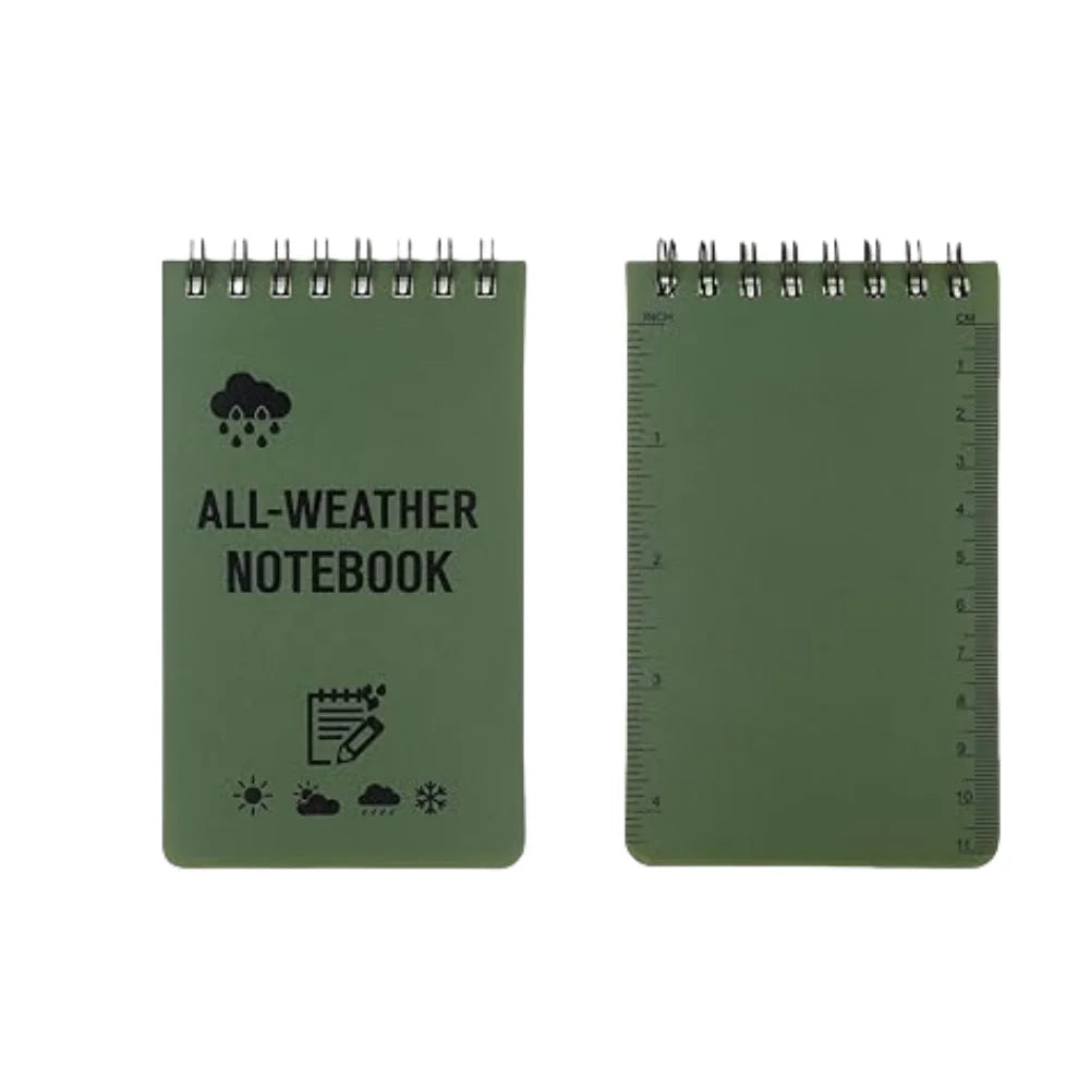 Bloc de notas táctico impermeable de bolsillo con páginas rayadas - Mini libreta para exteriores, hogar y oficina