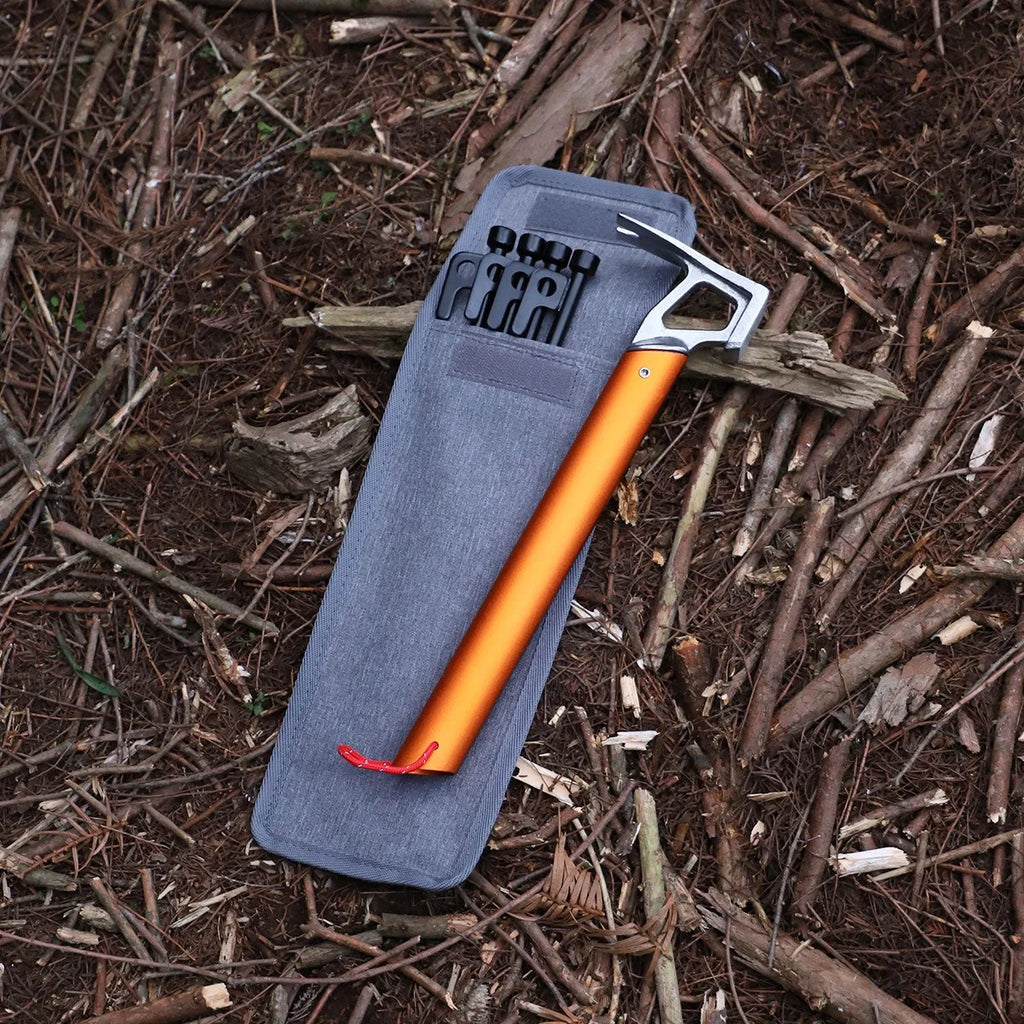 Leaftour Martillo Multiusos para Camping de Aleación de Aluminio Ultraligero – Equipo de Supervivencia y Preparación para Emergencias