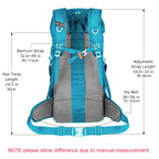Mochila de Senderismo WESTTUNE 50L con Cubierta Impermeable – Mochila Multifuncional para Montañismo, Viaje y Camping