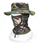 Set de Gorro Camuflado Táctico con Protección Solar para Outdoor, Senderismo y Pesca – UV, Ajustable