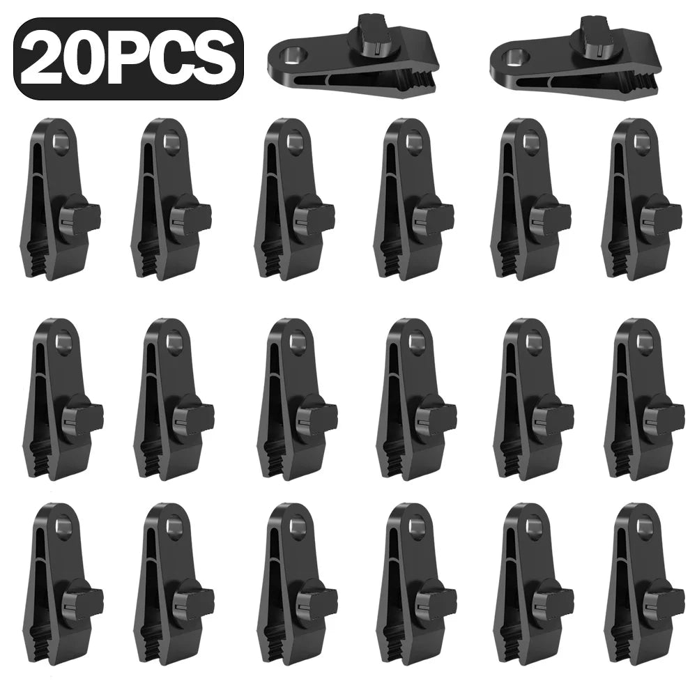 Clips de Toldo y Lona para Camping, Juego de 5 o 40 Piezas, Alta Resistencia y Sujeción Firme para Exteriores