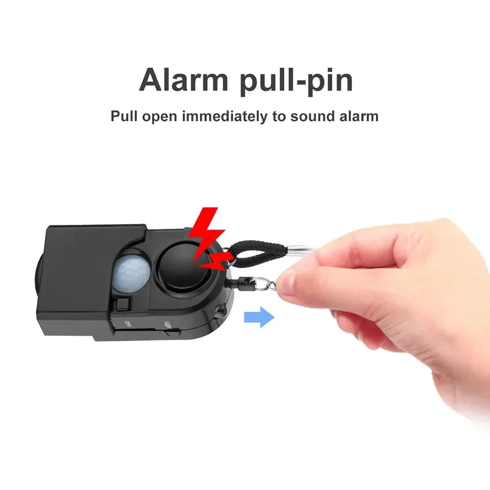 Alarma de Movimiento Portátil KERUI Mini 120dB con Luz LED SOS – Seguridad Personal para Viajes y Protección en el Hogar