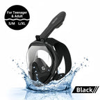 Máscara de Snorkel Integral para Adultos Antivaho Antifugas Visión Panorámica 180° Máscara de Buceo Ligera Equipo de Snorkel