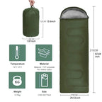 Saco de dormir ultraligero impermeable tipo sobre para camping – 4 estaciones