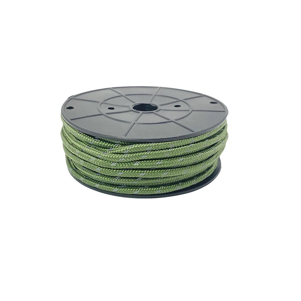 Paracord Reflectante 30M x 6mm para Camping y Supervivencia - Cuerda de Paracaídas Resistente para Tienda y Tendedero
