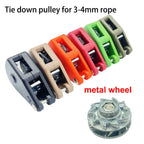 Polea de trinquete para cuerda de 3-4mm, tensor para camping y tiendas de campaña al aire libre