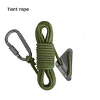 Cuerda Reflectante Doble de 5mm para Tienda de Campaña con Tensor y Hebilla – Accesorio Cortaviento para Outdoor, Lona y Refugios