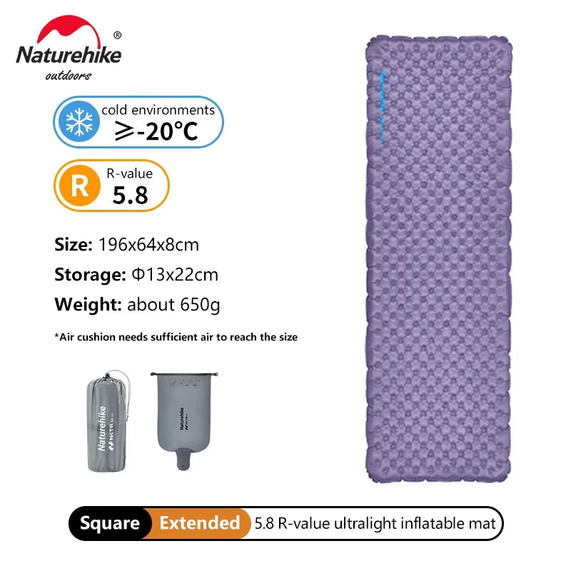 Colchón Inflable Naturehike 2026 para Camping y Outdoor - Ligero y Portátil