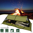 Tienda para 1 Persona de Malla B4 de Alta Densidad, Doble Cremallera y Ventilación, Ultraligera para Camping al Aire Libre