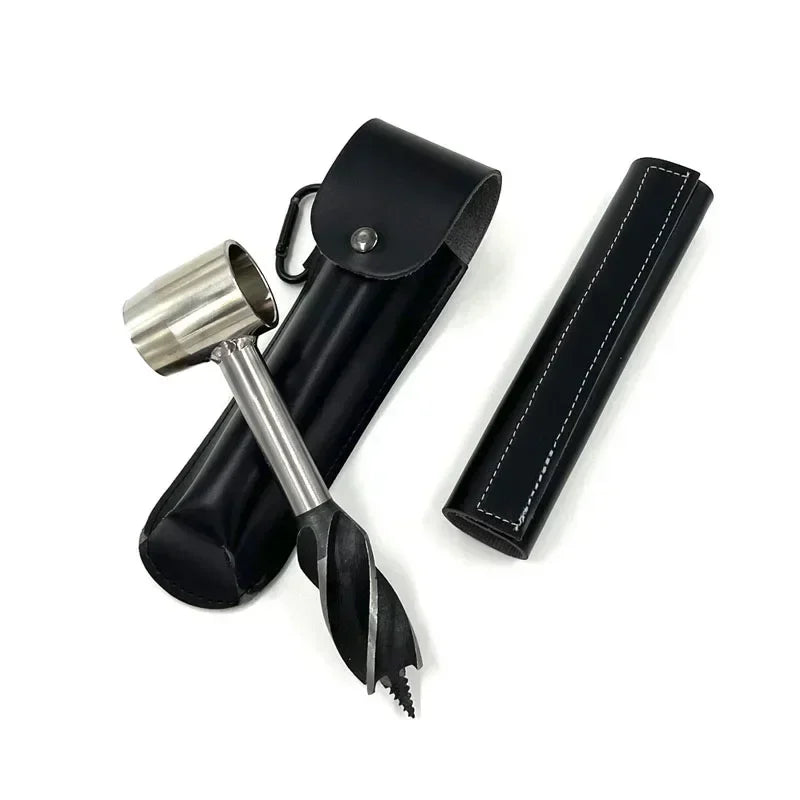 Taladro Manual de Supervivencia Outdoor - Herramienta Multiusos para Bushcraft y Camping