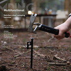 Leaftour Martillo Multiusos para Camping de Aleación de Aluminio Ultraligero – Equipo de Supervivencia y Preparación para Emergencias