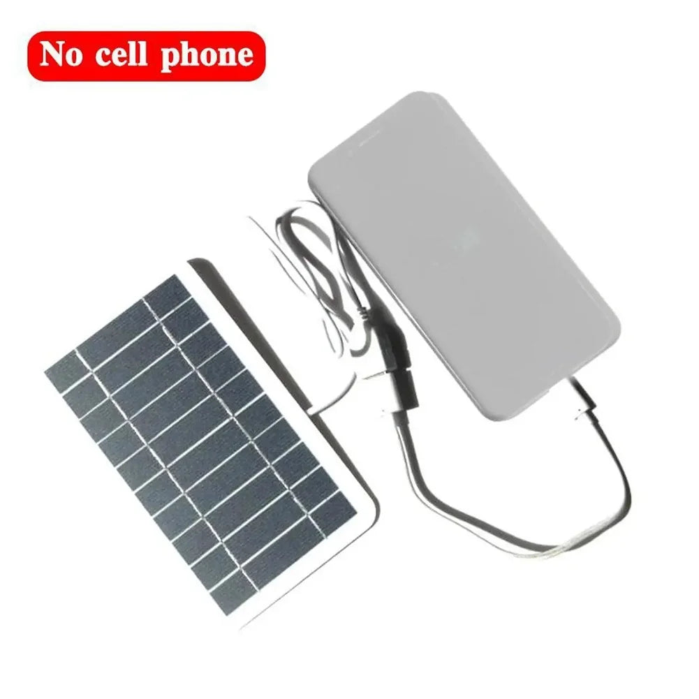 Panel Solar Portátil 5V 2W con USB para Carga Segura – Ideal para Camping, Banco de Energía y Exterior