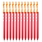 Juego de 12 piquetas de aluminio 18 cm ultraligeras para tienda de campaña y toldos