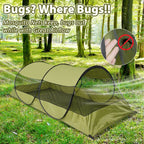 Tienda para 1 Persona de Malla B4 de Alta Densidad, Doble Cremallera y Ventilación, Ultraligera para Camping al Aire Libre