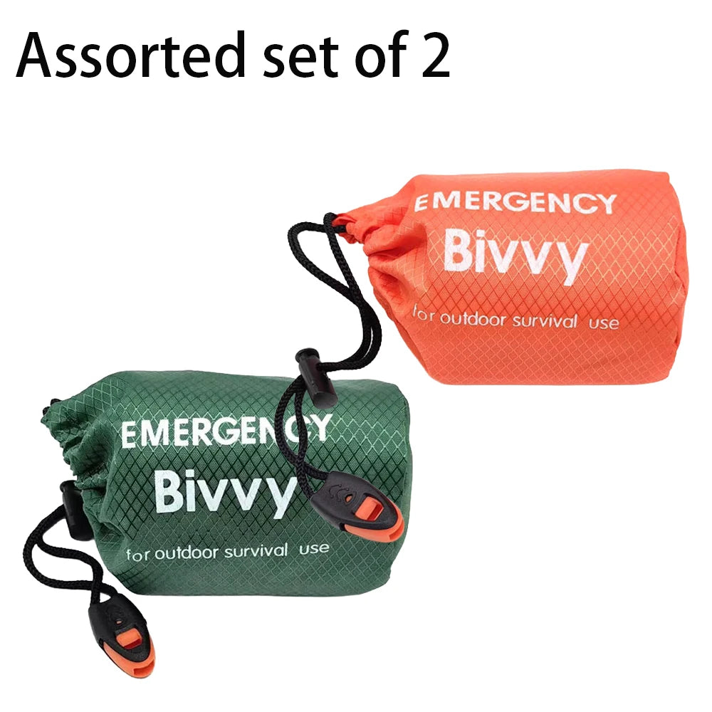 Saco de Dormir de Emergencia Manta Térmica Bivy Ligero Impermeable Portátil para Acampar y Senderismo