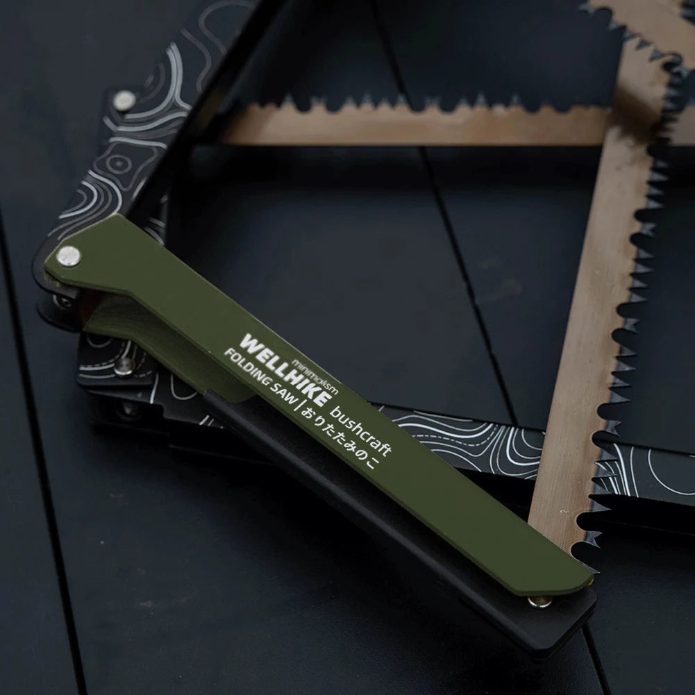Sierra Plegable con Bolsa de Almacenamiento para Camping en Aleación de Aluminio
