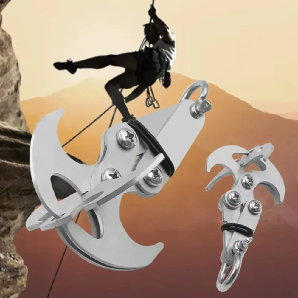 Garra de Escalada Plegable Multifunción de Acero Inoxidable para Supervivencia y Camping Outdoor
